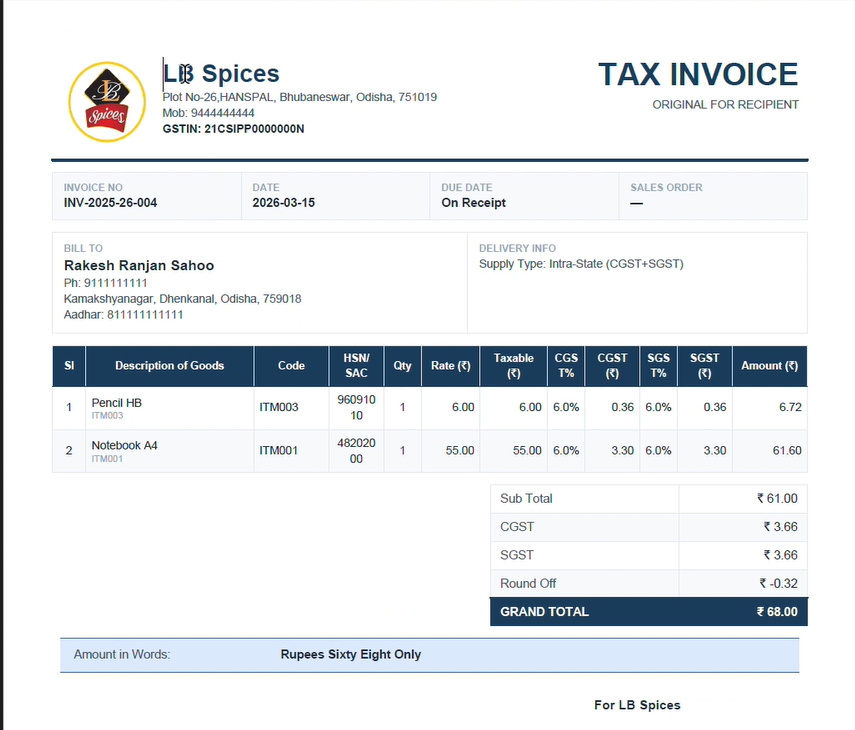 Invoice